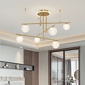 cheap Unique Chandeliers-LED Ceiling Light Modern Nordic Cluster Design Chandelier Copper Modern Style Sputnik Globe Brass 9 6 Heads 84cm 105 cm 220-240V 110-120V