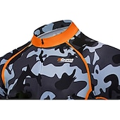 cheap Men&#039;s Clothing Sets-Men&#039;s Cycling Jersey with Bib Shorts Short Sleeve Mountain Bike MTB Road Bike Cycling Black White Red Patchwork Camo / Camouflage Bike Clothing Suit UV Resistant 3D Pad Breathable Quick Dry Back