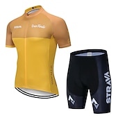 halpa Miesten vaatesarjat-pyöräilypaita strava pyöräilypaita lyhythihainen setti maillot ciclismo univormut nopeasti kuivuvat pyörävaatteet mtb-paita (väri: c4, koko: l)