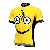 abordables Maillots pour hommes-Homme Maillot de cyclisme Graphique Dessin animé Drôle Manche Courte Cyclisme Maillot Top avec 3 poches arrière VTT Vélo tout terrain Cyclisme sur route Séchage Rapide Bandes réfléchissantes Poche
