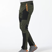 billiga Botten-vattentäta vandringsbyxor för män byxor arbetsbyxor cargobyxor safari utomhusbyxor vindtät snabbtorkande stretch nylon spandex 3 dragkedjeficka elastisk midja underdel svart khaki armégrön klättring