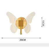 Недорогие Бра-Lightinthebox светодиодные настенные светильники с дизайном бабочки, милый современный настенный светильник для спальни, детской комнаты, подарок для семьи, друзей, железный настенный светильник