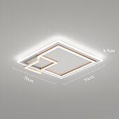 זול אורות תקרה ניתנים לעמעום-תאורת led תקרת 45 ס&quot;מ ניתן לעמעום עיצוב מרובע אורות אחיזה אקריליק בסגנון אמנותי סגנון רשמי בסגנון מודרני סגנון שחור אמנותי בסגנון נורדי 220-240v