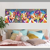 preiswerte Bis zu 30 $-Wandkunst auf Leinwand Poster Malerei Kunstwerk Bild abstrakt bunt Vieh Tier modern Heimdekoration Dekor gerollte Leinwand kein Rahmen ungerahmt ungedehnt