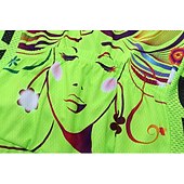 abordables Conjuntos de Ropa de Mujer-Mujer Maillot de Ciclismo con Culotte Manga Corta MTB Bicicleta Montaña Ciclismo Carretera Verano Primavera Otoño Amarillo Rosa Rojo Rayas Estampado Flores Botánica Flor Gracioso Bicicleta Filtro