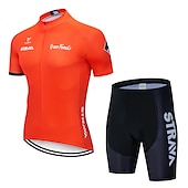 halpa Miesten vaatesarjat-pyöräilypaita strava pyöräilypaita lyhythihainen setti maillot ciclismo univormut nopeasti kuivuvat pyörävaatteet mtb-paita (väri: c4, koko: l)