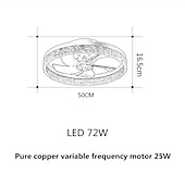preiswerte Dimmbare Deckenleuchten-LED Deckenventilator Lichter 50 cm dimmbarer Deckenventilator Metall lackierte Oberflächen LED 220-240V
