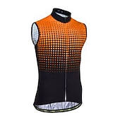 billiga Tröjor för män-Herr Cykeltröja Ärmlös Cykel Tröja med 3 bakfickor Bergscykling Vägcykling Andningsfunktion Mjuk Reflexremsa Bakficka Gul Röd Blå Lutning Polyester sporter Kläder