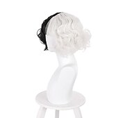 economico Parrucche dei personaggi dei film-Parrucche Cosplay Nero Bianco Ambra Ondulato Capelli Sintetici Corto Parrucche Per donna Parrucche Per la festa