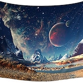 ieftine Tapisseria planetei-tapiserie galaxie cer înstelat peisaj spațial psihedelic violet imprimare artistică agățat de perete pentru decor acasă camera de zi dormitor