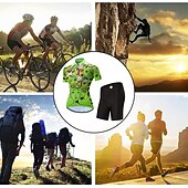 abordables Conjuntos de Ropa de Mujer-Mujer Maillot de Ciclismo con Culotte Manga Corta MTB Bicicleta Montaña Ciclismo Carretera Verano Primavera Otoño Amarillo Rosa Rojo Rayas Estampado Flores Botánica Flor Gracioso Bicicleta Filtro