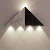 abordables Appliques murales d&#039;intérieur-Lightinthebox Applique murale LED moderne 5 W Triangle LED Applique murale luminaire couloir intérieur haut bas applique murale pour théâtre studio restaurant hôtel multicolore