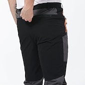 billiga Botten-vattentäta vandringsbyxor för män byxor arbetsbyxor cargobyxor safari utomhusbyxor vindtät snabbtorkande stretch nylon spandex 3 dragkedjeficka elastisk midja underdel svart khaki armégrön klättring