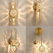 cheap Indoor Wall Lights-Lightinthebox LED Wall Lights Light Luxury Crystal Wall Lamp Postmodern Simple Living Room American Nordic Bedroom Bedside Stairs Background Wall Corridor Crystal Lighting G9 Light Source AC100-240V
