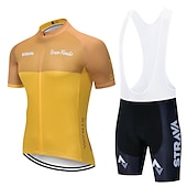 halpa Miesten vaatesarjat-pyöräilypaita strava pyöräilypaita lyhythihainen setti maillot ciclismo univormut nopeasti kuivuvat pyörävaatteet mtb-paita (väri: c4, koko: l)