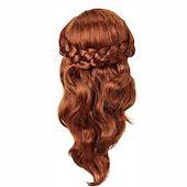 cheap Movie Character Wigs-Princess Red Wigs For Women Cosplay Wig Curly Bob Wig Dark Brown Light Blonde Orange Red Blonde Synthetic Hair Women&#039;s Red / Daily （No Accessories Only Wigs) Halloween Wigs