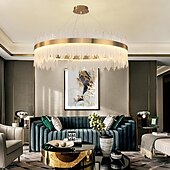cheap Unique Chandeliers-LED Pendant Light 50 / 60 / 80cm Light Luxury European K9 High end Crystal Chandelier Dimming Ceiling Lamp Suitable for Bedroom Dining Room Study AC110V AC220V