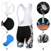 tanie Męskie zestawy odzieżowe-Męskie Koszulka i szorty z szelkami na rower Zestaw koszulek rowerowych Krótki rękaw Kolarstwo górskie Kolarstwie szosowym Lato Wiosna Zima Czarny Niebieski Miętowy Wzory Śmieszne Rower Wkładka 3D