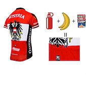 baratos Camisolas masculinas-Homens Camisa para Ciclismo Padrão Águia Rússia Manga Curta Moto Camisa / Roupas Para Esporte Blusas com 3 bolsos traseiros Ciclismo de Montanha Ciclismo de Estrada Resistente a UV Secagem Rápida