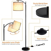 preiswerte Tisch- und Stehlampe-stehlampe multifunktional wohnzimmer optional intelligente wifi rgbcw birne und verstellbarer hebel 60-71 zoll hoch graue leinenlampe schlafzimmer sonnenschutz vertikale lampe