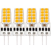 abordables Ampoules LED double broche-Ampoule led g4 3w équivalente à 20w-25w t3 jc type bi-pin g4 base halogène ampoule ac/dc 12v blanc chaud 3000k ampoule g4 pour puck light rv sous comptoir éclairage de cuisine sous armoire lumière 4