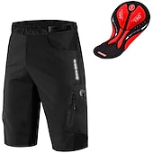 voordelige Heren Shorts, Panty&#039;s &amp; Broeken-WOSAWE Voor heren MTB shorts Wielrenshorts Fietsen Gewatteerde shorts MTB shorts Ruim Passend Bergracen Wegwielrennen Sport 3D-pad Fietsen Ademend Anatomisch ontwerp Zwart Groen Siliconen Kleding