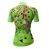 abordables Conjuntos de Ropa de Mujer-Mujer Maillot de Ciclismo con Culotte Manga Corta MTB Bicicleta Montaña Ciclismo Carretera Verano Primavera Otoño Amarillo Rosa Rojo Rayas Estampado Flores Botánica Flor Gracioso Bicicleta Filtro