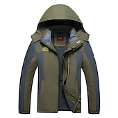 preiswerte Herrenjacken &amp; Herrenmäntel-Plus Size Herren wasserdichte Wanderjacke Regenjacke Kapuzenjacke Abnehmbarer Hut Windjacke Regenmantel Outdoor winddicht wetterfest leichter atmungsaktiver Trenchcoat Oberbekleidung Top Angeln Klettern