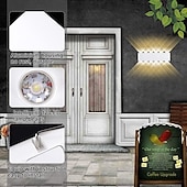 economico applique da esterno-led outdoor/indoor, lampada da parete moderna impermeabile lampada da parete a led illumina su e giù per il bagno portico scale hotel giardino esterno ac85-265v