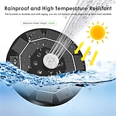 cheap Underwater Lights-Solar Fountain Upgraded Innovative Solar Powered Fountain Pump Colorful 160mah Battery Solar Water Fountain Pump 3W 5V LED Lights Floating Garden Fountain Pump Swimming Pools Pond Lawn Decor