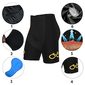 cheap Men&#039;s Shorts, Tights &amp; Pants-Men&#039;s Cycling Road Shorts Bike Shorts Cycling Padded Shorts Bike Shorts Padded Shorts / Chamois Mountain Bike MTB Road Bike Cycling Sports Graphic 3D Pad Cycling Breathable Quick Dry Black Yellow