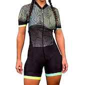 Χαμηλού Κόστους Γυναικεία σετ ρούχων-Γυναικεία Φανέλα και σορτς ποδηλασίας Ολόσωμη στολή για τρίαθλο Κοντομάνικο Ποδηλασία Βουνού Ποδηλασία Δρόμου Καλοκαίρι Άνοιξη Φθινόπωρο Κόκκινο Μπλε Πορτοκαλί