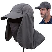 billiga Huvudbonader för herrar-Herr Unisex Fiskarhatt Solhatt Fiskehatt Mörkgrå Marin Utomhus Fiske Solid färg Vattentät UV-skydd Andningsfunktion Snabb tork