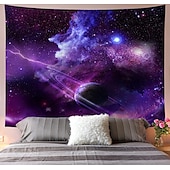 ieftine Tapisseria planetei-tapiserie galaxie cer înstelat peisaj spațial psihedelic violet imprimare artistică agățat de perete pentru decor acasă camera de zi dormitor