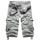 voordelige Klassiek-Voor heren Cargoshorts Wandelshorts Meerdere zakken Effen Kuitlengte Dagelijks Basic Slank Rode Wijn Zwart