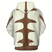 levne Kreslená a filmová postava-Avatar: The Last Airbender Appa Cosplay kostým Kapuce Zpátky do školy 3D Potisk Pro Pánské Dámské Dospělé Zpátky do školy