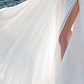 cheap Wedding Dresses-Beach Wedding Dresses A-Line V Neck Long Sleeve Sweep / Brush Train Chiffon Bridal Gowns With Split Front 2024