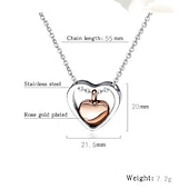 abordables Colliers-yinplsmemory crémation cendres bijoux double coeur urne collier pour cendres souvenir pendentif commémoratif urne médaillons pour cendres pour un être cher (argent et or)