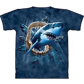 preiswerte T-Shirts mit Tiermuster-Herren Graphic Tier Hai Hemd T Shirt Tee Lustige T-Shirts Kurzarm T-Shirt 3D-Druck Rundhalsausschnitt Hemd Designer Basic Schmaler Schnitt Casual Täglich Wochenende A B C Sommer Bekleidung Übergröße