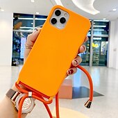 cheap iPhone Cases-Colorful Silicone Lanyard Case for iPhone 16e 16 15 Pro Max Plus 14 13 12 11 Pro Max Mini X XR XS Max 8 7 Plus – Soft Touch, Full Body Protective, Crossbody Strap