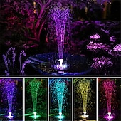 cheap Underwater Lights-Solar Fountain Upgraded Innovative Solar Powered Fountain Pump Colorful 160mah Battery Solar Water Fountain Pump 3W 5V LED Lights Floating Garden Fountain Pump Swimming Pools Pond Lawn Decor