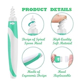 abordables Soins des oreilles et des yeux-outil d&#039;élimination de la cire d&#039;oreille dissolvant de cire d&#039;oreille nettoyant pour les oreilles en silicone sans danger spirale douce oreillette réutilisable intelligente kit de nettoyage attrapeur