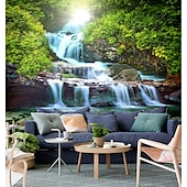 tanie Tapety-Mural tapety niestandardowe samoprzylepne rizhao krajobraz i wodospad piękny widok pcv/winyl nadaje się do salonu sypialnia restauracja hotel dekoracje ścienne art home decor
