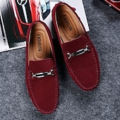 abordables Semi-formel-mocassins classiques en daim bleu marine pour hommes avec détails en métal - idéaux pour les occasions professionnelles décontractées et formelles