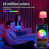 preiswerte Tisch- und Stehlampe-stehlampe multifunktional wohnzimmer optional intelligente wifi rgbcw birne und verstellbarer hebel 60-71 zoll hoch graue leinenlampe schlafzimmer sonnenschutz vertikale lampe