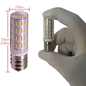 baratos Lâmpadas LED Redondas-1pcs e14 lâmpadas led lâmpada incandescente de 30w equivalente a 3w lâmpada de base europeia dimmable ac / dc12-24v mini lâmpada de milho 4014 63smd 360 ângulo de feixe substituir lâmpadas halógenas