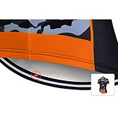 cheap Men&#039;s Clothing Sets-Men&#039;s Cycling Jersey with Bib Shorts Short Sleeve Mountain Bike MTB Road Bike Cycling Black White Red Patchwork Camo / Camouflage Bike Clothing Suit UV Resistant 3D Pad Breathable Quick Dry Back