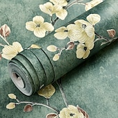 Χαμηλού Κόστους Ταπετσαρία Floral &amp; Plants-δροσερές ταπετσαρίες λουλούδι ταπετσαρία τοίχου τοιχογραφία 3d κάλυμμα τοίχου αυτοκόλλητο μεμβράνη φλούδα και ξυλάκι αφαιρούμενο αυτοκόλλητο ανάγλυφο άνθος δαμασκηνιάς non woven διακόσμηση σπιτιού