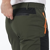 cheap Trousers &amp; Shorts-Men&#039;s Cargo Pants Hiking Pants Work Pants Trousers Safari Outdoor Pants Water Resistant Windproof Quick Dry Stretch 3 Zipper Pocket Elastic Waist Bottoms Black Khaki Army Green Climbing
