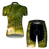 halpa Naisten vaatesarjat-Naisten Pyöräily jersey ja shortsit Lyhythihainen Maastopyöräily Maantiepyöräily Punainen Sininen Taivaan sininen Eläin Kaltevuus Käärme Pyörä Hengittävä Nopea kuivuminen Ultraviolettisäteilyn